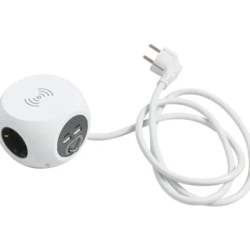 Airam Jatkojohdot-Jatkojohto Cube 3-osaa Kyt. WC, 4USB, 3 M, 2 X USB-A, 2 X USB-C, Puhelimen Langaton Lataus