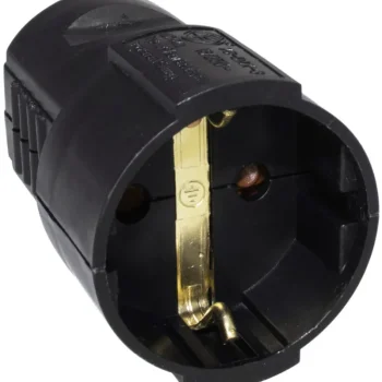 Harju Sähköasennustarvikkeet-Jatkopistorasia 1-os Maadoitettu Musta