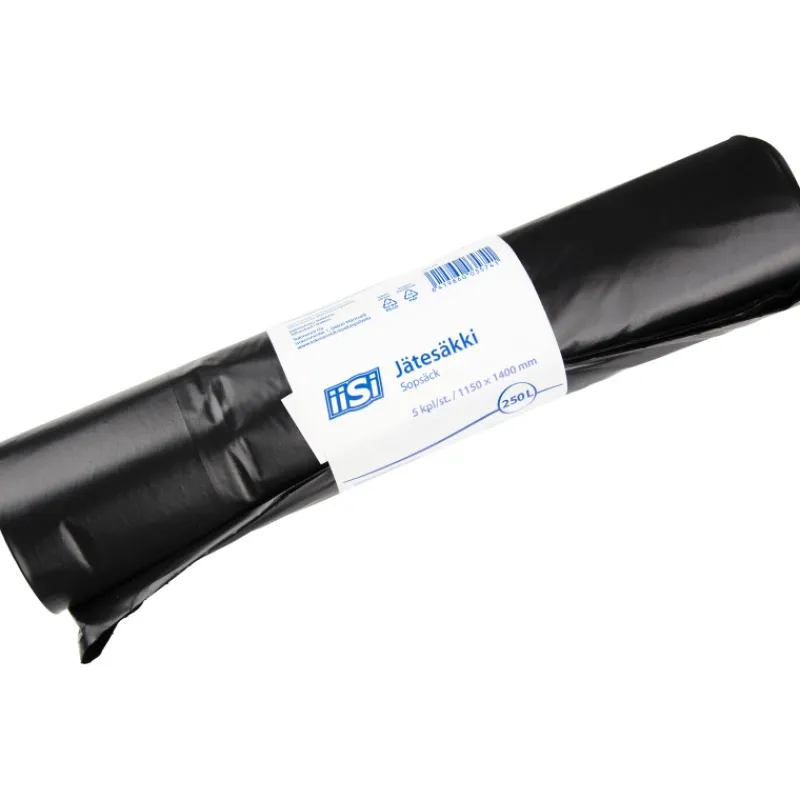 jteskki-250-l-5-kpl-musta-raAmIKga-0.webp Iisi Roskapussit Ja -kassit^Jätesäkki 250 L 5 Kpl Musta