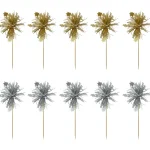 Let's Party Sesonkikoristeet-Kakkukoriste 10 Kpl Kulta/hopea