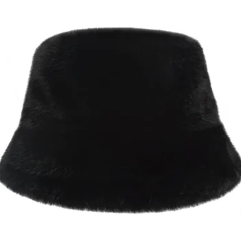 Miny Naisten Asusteet-Kalastajanhattu Tekoturkis Musta