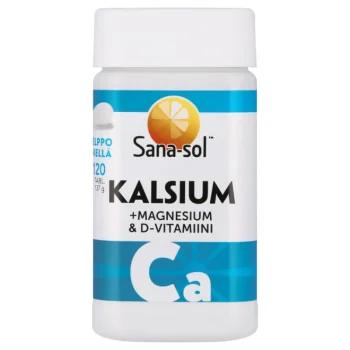Sana Sol Terveysravinteet Ja -valmisteet^Kalsium+Magnesium Ja D-vitamiini Sana-sol 120 Kpl