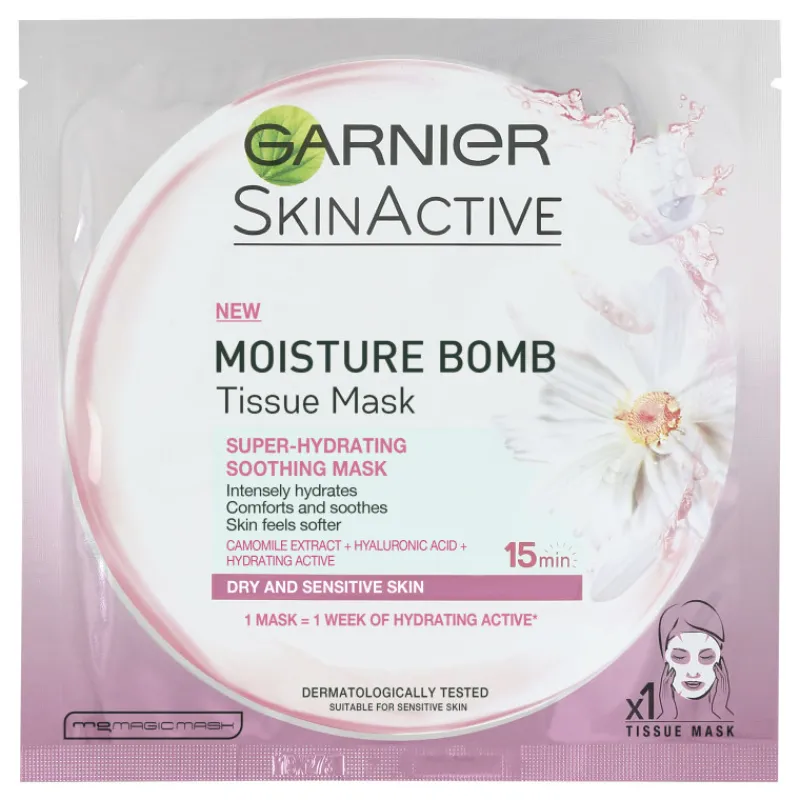 kangasnaamio-32-g-moisture-bom-aJEGHfoJ-0.webp Garnier Skin Active Ihonhoitotuotteet^Kangasnaamio 32 G Moisture Bomb Kuivalle Ja Herkälle Iholle