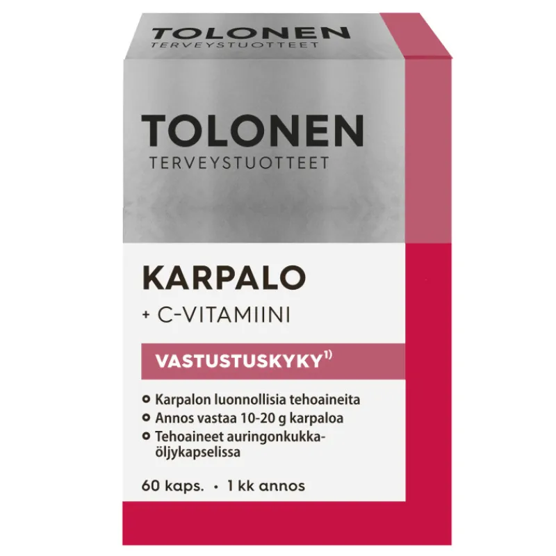 karpalo-c-vitamiinikapseli-to-FwoaunHm-0.webp Tolonen Terveysravinteet Ja -valmisteet^Karpalo + C-vitamiinikapseli 60 Kpl