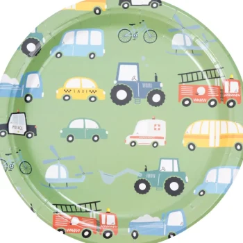 Let's Party Lasten Juhlat-Kartonkilautanen 10 Kpl 25 Cm Auto