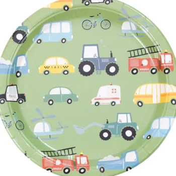 Let's Party Lasten Juhlat-Kartonkilautanen 10 Kpl 18 Cm Auto