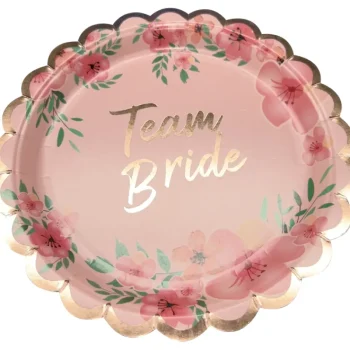 Let's Party Teemajuhlat-Kartonkilautanen 6 Kpl 23 Cm Team Bride