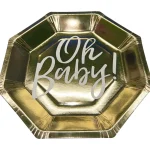 Let's Party Teemajuhlat-Kartonkilautanen 6 Kpl 24 Cm Oh Baby