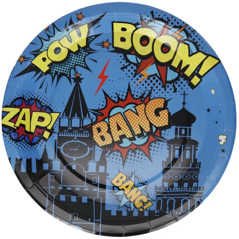 kartonkilautanen-lets-party-8-XtfZIjDu-0.webp Let's Party Lasten Juhlat-Kartonkilautanen 8 Kpl 23 Cm Supersankari