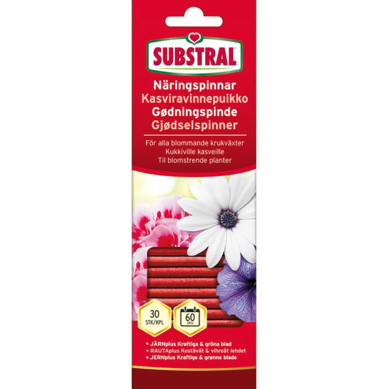 kasviravinnepuikko-substral-30-DQzrgYev-0.webp Substral Sisäkukkien Ravinteet Ja Mullat-Kasviravinnepuikko 30 Kpl Kukkiville Kasveille