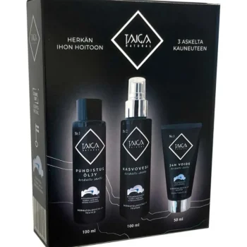Taiga Cosmetics Luonnonkosmetiikka-Kasvojenhoitosarja 1-2-3 Allergiatestattu