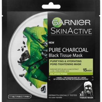 Garnier Skin Active Ihonhoitotuotteet^Kasvonaamio Garnier 32 G Black Tissue Pure Charcoal Black Algae