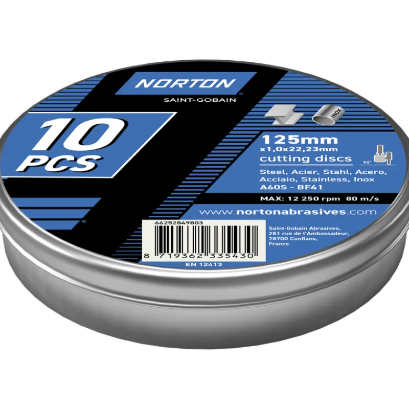 katkaisulaikka-norton-125-x-10-KKrBpJKg-0.webp Norton Sähkötyökalujen Tarvikkeet-Katkaisulaikka 125 X 1,0 Mm 10 Kpl
