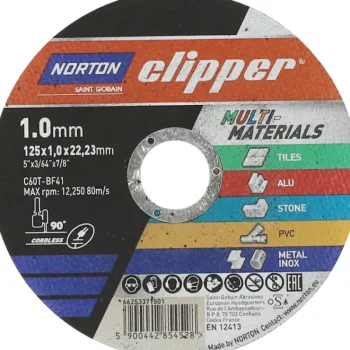 Norton Clipper Sähkötyökalujen Tarvikkeet-Katkaisulaikka 125x1.0x22.23mm Multimaterial