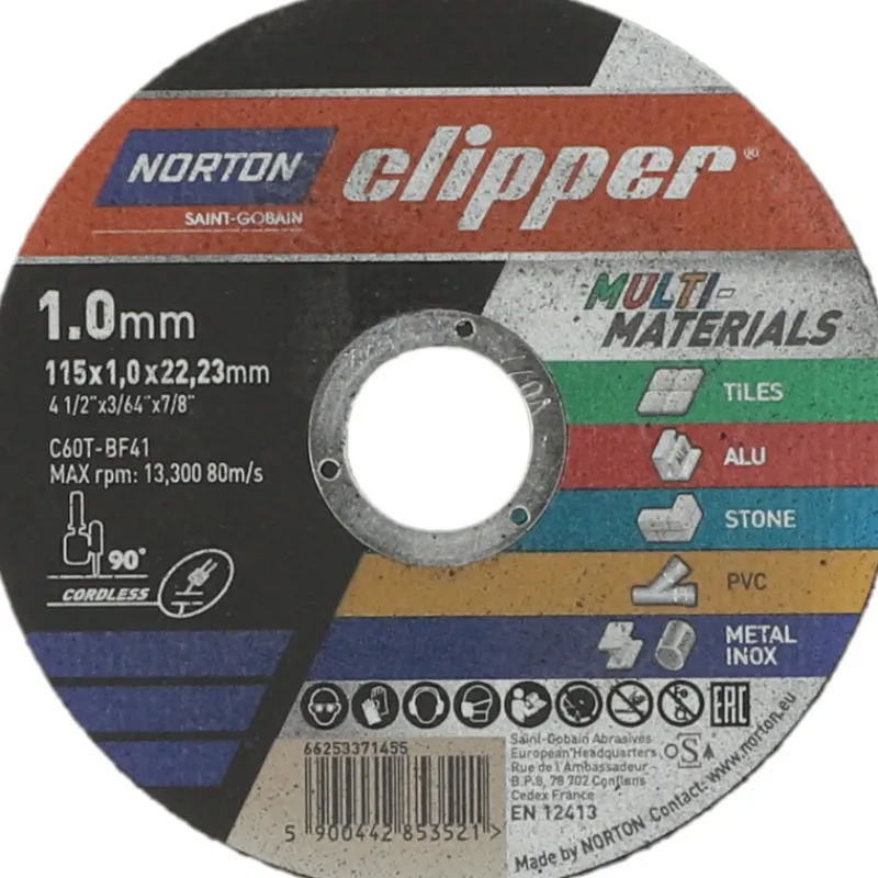 katkaisulaikka-norton-clipper-cAoaEJlB-0.webp Norton Clipper Sähkötyökalujen Tarvikkeet-Katkaisulaikka 115x1.0x22.23 Mm Multimaterial