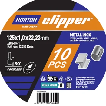 Norton Clipper Sähkötyökalujen Tarvikkeet-Katkaisulaikka 125 X 1.0 10 Kpl