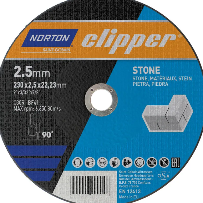 katkaisulaikka-norton-clipper-rPmwykiH-0.webp Norton Clipper Sähkötyökalujen Tarvikkeet-Katkaisulaikka Kivelle 230x2,5x22,23 Mm