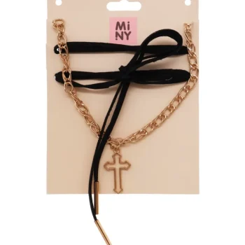 Miny Korut Ja Kellot^Kaulakoru 2 Kpl Musta/kullanvärinen