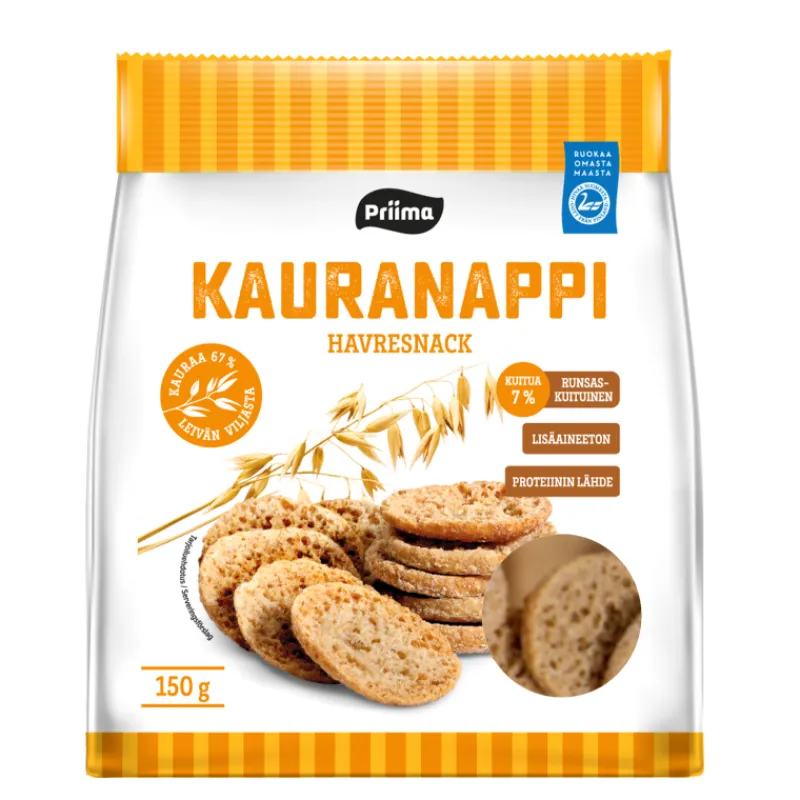 kauranappi-priima-150-g-yxuwWzNZ-0.webp Priima Kuivaleivät Ja Korput^Kauranappi 150 G