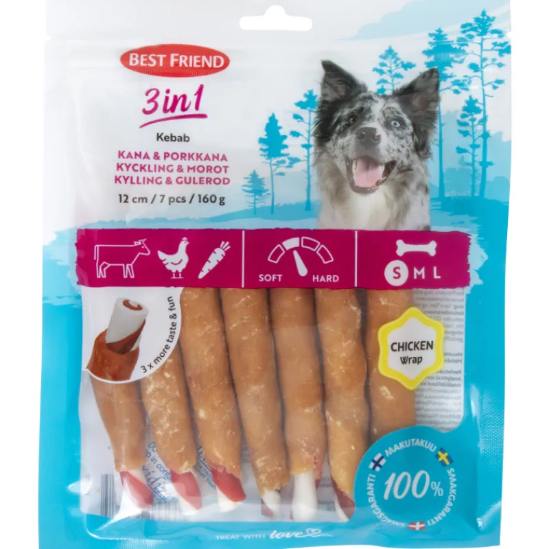 kebab-best-friend-7-kpl-160-g-HICmggOE-0.webp Best Friend Koiranruoka^Kebab 7 Kpl 160 G 3in1 Kana & Porkkana