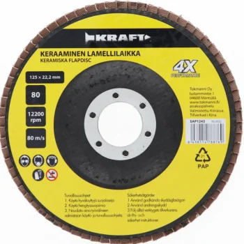 Kraft Sähkötyökalujen Tarvikkeet-Keraaminen Lamellilaikka 125 Mm 80