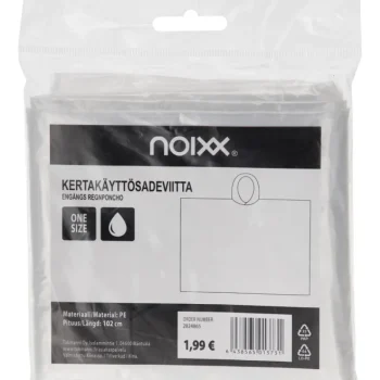 Noixx Sadetarvikkeet-Kertakäyttösadeviitta Kirkas