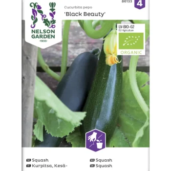 Nelson Garden Basic Kasvien Ja Nurmikonsiemenet-Kesäkurpitsa Siemen Black Organic