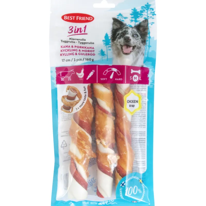 kierrerulla-best-friend-3-kpl-HXUCLASf-0.webp Best Friend Koiranruoka^Kierrerulla 3 Kpl 160 G 3in1 Kana & Porkkana