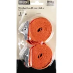 Brücke Kettingit, Köydet Ja Kuormansidonta-Kiinnityshihna Pikalukko 25 Mm 2,5 M, 2 Kpl