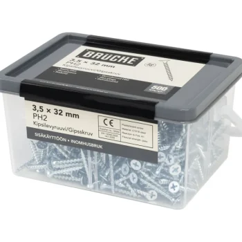 Brücke Naulat Ja Ruuvit-Kipsilevyruuvi 3,5 X 32 Mm, Sinkitty, 500 Kpl