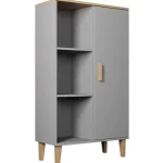 Kocot Huonekalut-Kirjahylly 120 Cm Denver Harmaa/beige