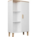 Kocot Huonekalut-Kirjahylly 120 Cm Denver Valkoinen/beige