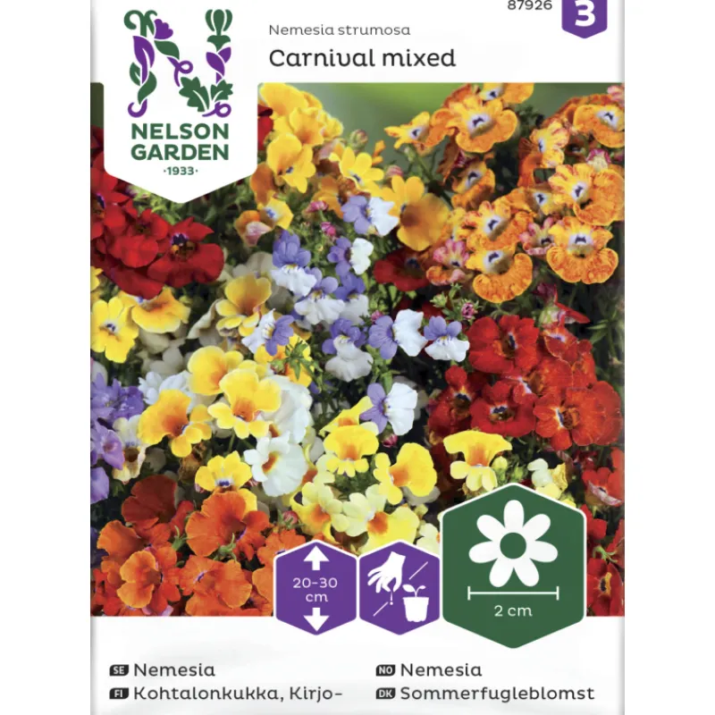 kirjokohtalonkukka-siemen-nels-gJjudgTH-0.webp Nelson Garden Basic Kasvien Ja Nurmikonsiemenet-Kirjokohtalonkukka Siemen Carnival Mix