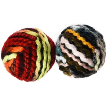 Real Cat Kissatarvikkeet^Kissan Pallo 2 Kpl Villava