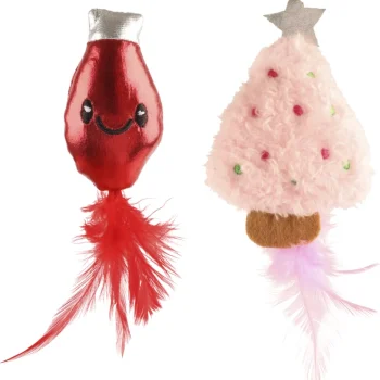 Real Cat Kissatarvikkeet^Kissanlelu 2 Kpl X-mas Joulukuusi Ja Valo