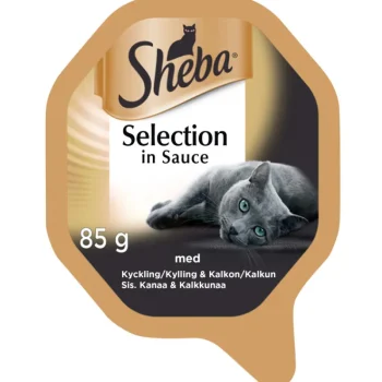 Sheba Kissanruoka^Kissanruoka 85 G Selection Kana & Kalkkuna Kastikkeessa