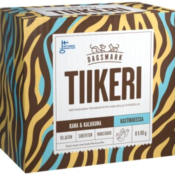 Dagsmark Kissanruoka^Kissanruoka 8 X 80 G Tiikeri Kana-kalkkuna Kastikkeessa