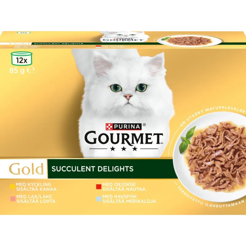 kissanruoka-gourmet-12-x-85-g-NZpFYMZV-0.webp Gourmet Kissanruoka^Kissanruoka 12 X 85 G Gold Succulent Delights Lajitelma