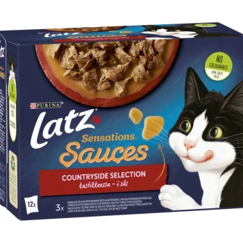 Latz Kissanruoka^Kissanruoka 12 X 85 G Sensations Sauces Countryside Kastikkeessa
