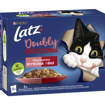 Latz Kissanruoka^Kissanruoka 12x85g Doubly Delicious Mixed