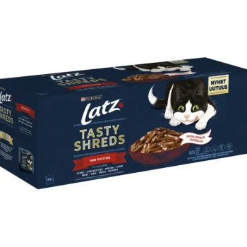Latz Kissanruoka^Kissanruoka 44 X 80 G Tasty Shreds Farm Selection