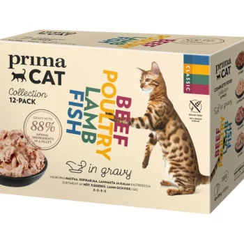 Primacat Kissanruoka^Kissanruoka Classic 12 X 85 G Kastikelajitelma