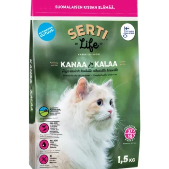 Serti Life Kissanruoka^Kissanruoka SertiLife 1,5 Kg Kana & Kala