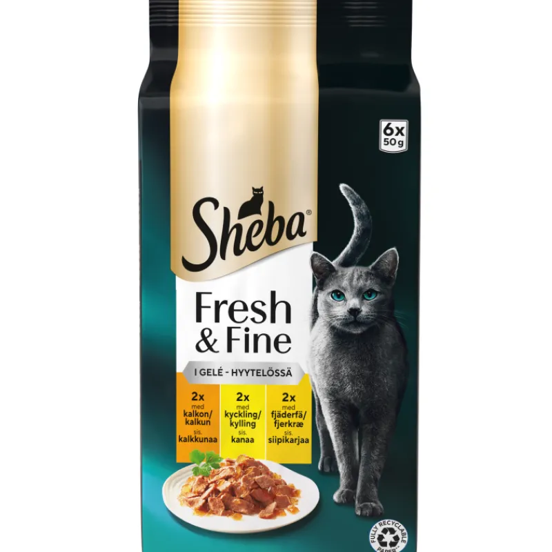 kissanruoka-sheba-6-x-50-g-fre-AVEppQeq-0.webp Sheba Kissanruoka^Kissanruoka 6 X 50 G Fresh & Fine Siipikarjalajitelma Hyytelössä