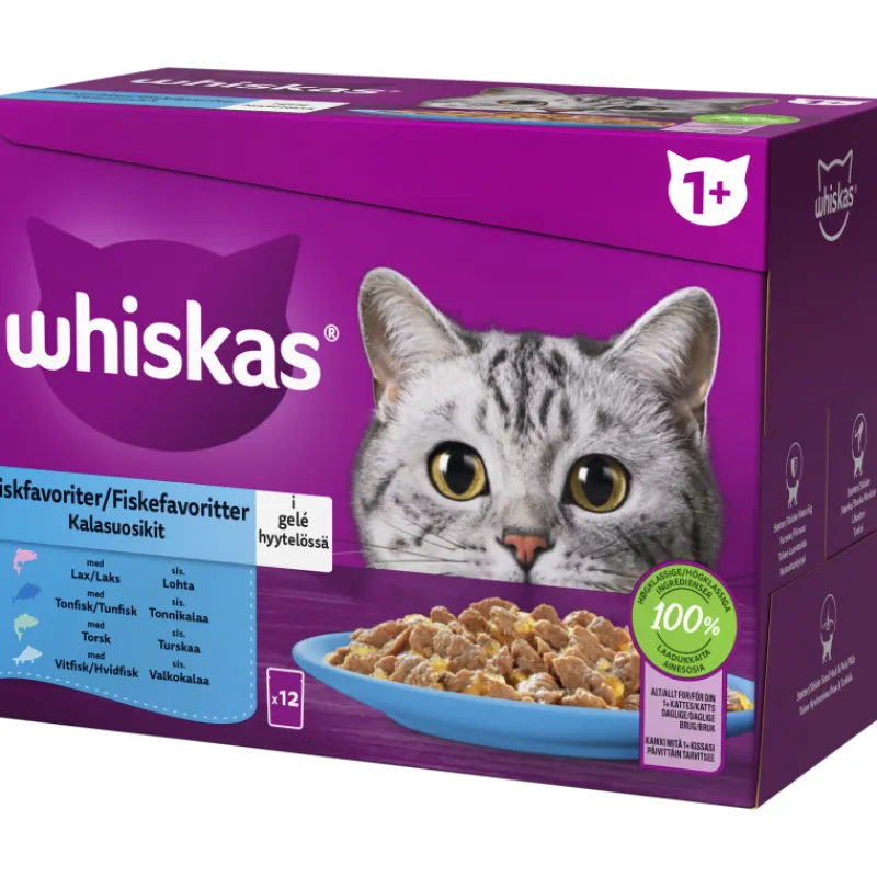 kissanruoka-whiskas-12-x-85-g-KjrWJmzb-0.webp Whiskas Kissanruoka^Kissanruoka 12 X 85 G 1+ Kalasuosikit Hyytelössä