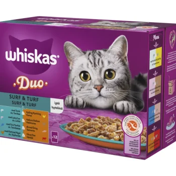 Whiskas Kissanruoka^Kissanruoka 12 X 85 G 1+ Duo Surf & Turf Hyytelössä