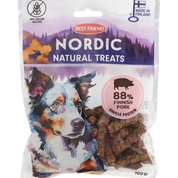 Best Friend Koiranruoka^Koiran Herkku 100 G Nordic Natural Treats Porsas