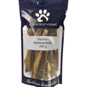 Kaikenkarvaiset Koiranruoka^Koiran Herkku 100 G Peuran Nahkasuikale