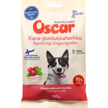 Oscar Koiranruoka^Koiran Herkku 100 G Kana-puolukka