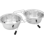 Real Dog Koiratarvikkeet^Koiran Teräskuppi 2 X 400 Ml Telineellä